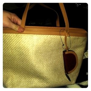 Straw bag brand.new w.change purse
